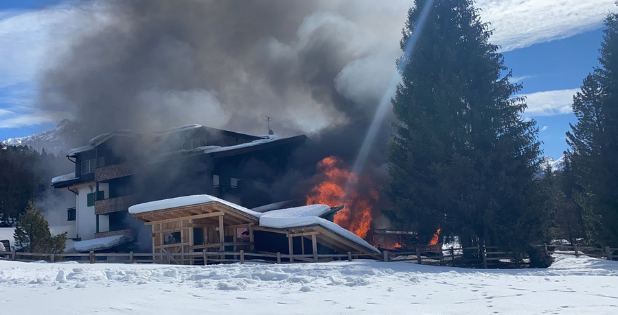 Großbrand Hotel Ciasa Salares